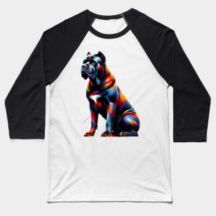 Dynamic Colorful Splash Cane Corso Majestic Portrait Baseball T-Shirt